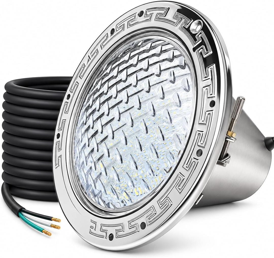 10 Inch LED Pool Light for Inground Pools Suitable for 10 Inch Wet Niche