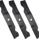 3PCS Z254 54 Inch Mower Blades Compatible with Hus qvarna Z254 MZ54 RZ5424 RZ5426 YTH26V54 YTH2454 YTH24V54 LGT2654 LGT2554 187256 532187256 53218725 for 54'' Deck Lawn Mower