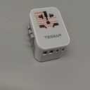 TESSAN Universal Travel Adapter 28W, International Power Adapter with 3 USB C 2 USB A Charging Ports, Worldwide Plug Adaptor for US to European UK Italy Ireland New Zealand (Type C G A I)