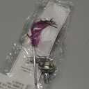 PATIKIL Purple Gold Feather Ballpoint Pens Bulk, Metal Holder Black Ink Vintage Quill Writing Pens with 5 Pieces Refill for Office, Wedding Signature, Silver