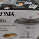 AROMA Rice Cooker, 8-Cup (Uncooked) / 16-Cup (Cooked), Pot-Style Rice Cooker and Soup Warmer with One-Touch Control, 4 Qt, White, ARC-368NG