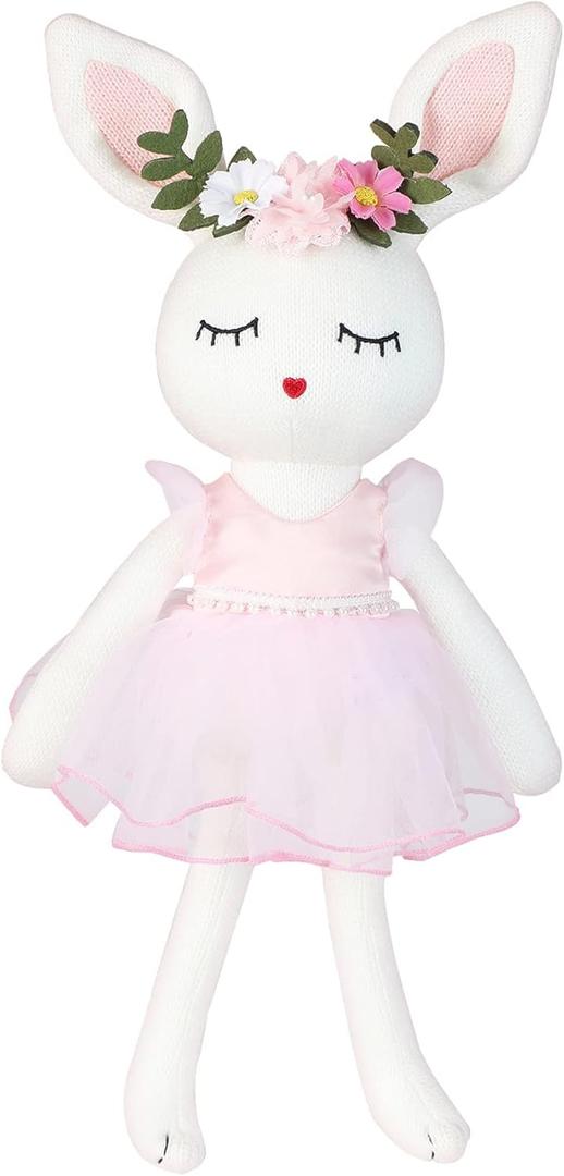Ballerina Doll Easter Stuffed Animal Bunny Plush Animal Doll, Plush Rabbit Toy Bunnys Stuffed Animals for Girls Easter Animals on Party Birthday Christmas