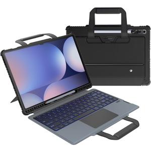Nillkin Carry Go Keyboard Case for Samsung Galaxy Tab S10 Ultra/S9 Ultra 14.6" Tablet with Handle, Rugged Case with Detachable Backlit Keyboard, Trackpad, Portrait/Landscape Stand, Camera Cover