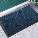 Yimobra Front Door Mat Outdoor Indoor, 29.5x17 All-Season Waterproof Welcome Mat, All-Weather Outside Entrance Mat, Non-Slip Patio Porch Doormat, Low Profile, Fade Resistant, Blue