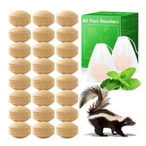 24 Pack Skunk Repellent Peppermint, Natural Raccoon Repellent
Keep Skunks Out from Outdoor Yard Shed Garden Under House, Long-Lasting Protection, Safe for Dogs and Children, Ready to Use