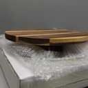 Juvale Acacia Wood Cake Stand - Wedding Cake Stand & Serving Platter - Rustic Round Wood Dessert Display - Easy-Clean Low-Profile Wooden Serving Base - 12.75 in Dia, 2.75 in H