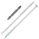 3 x WenSilon(30 PCS) 1/4" x6 White Concrete Screw Anchor White Flat Head for Anchoring to Masonry, Block or Brick Stucco
