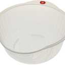 Kotobuki Japanese Rice Washer with Dual Drain, Clear