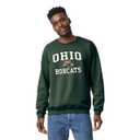 Barnesmith Ohio University Bobcats Adult Unisex Crewneck Sweatshirt, Heritage, Hunter Green, 2XL