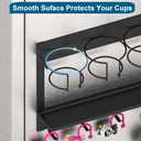 Magnetic Cup Storage Organizer Holder for Stanley 30/40 oz Tumbler,Strong Magnetic Rack for Fridge (Black, 4CUPS)