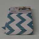 Fresh Kitty Durable XL Jumbo Foam Litter Mat  Phthalate and BPA Free, Water Resistant, Traps Litter from Box, Scatter Control, Easy Clean Mats  Chevron, Blue/White Chevron (9035) (One Pack)