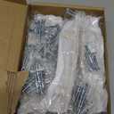 homdiy 20 Pack Solid Heavy Duty Zinc Alloy Cabinet Handles, Brushed Gold Cabinet Pulls, 3-3/4 Inch Hole Center Arch Drawer Pulls Modern Hardware for Kitchen Bathroom Cupboard