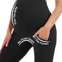 HEGALY Women's Maternity Flare Leggings Over The Belly - Casual Pregnancy Yoga Pants with Pockets Buttery Soft (Black, L)