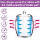 Amazing Abby - Icelyn - 3-Quart Plastic Double-Wall Ice Bucket with Lid and Tong, Insulated Bucket for Indoors and Outdoors, Good for Kitchen, Bar, and Restaurant, Perfect for Home and Commercial Use