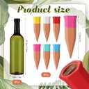SiliFine 6 Sets Plant Watering Devices Include Terracotta Self Watering Spikes and 26 oz Plastic Bottles, Slow Release Vacation Insert Automatic Plant Waterer Device (Green and Mixed Color)