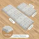 Collive Anti Fatigue Mats for Kitchen Floor, Cushioned Non Skid Kitchens Rug Sets of 2 Waterproof Padded Sink Rugs, Boho Floral Rug Comfort Standing Mat for Home Office, 17.3"x28" + 17.3"x47"