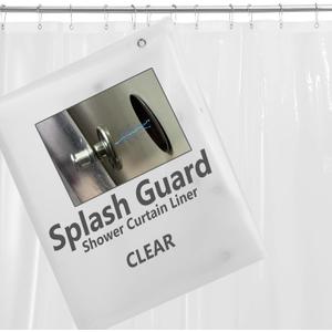 Short Clear Shower Curtain Liner 60x60, 12 Grommet Holes Plastic Shower Curtain 60 Inch Length with Magnets, Clear, 60x60