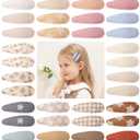 doboi 40Pcs Toddler Hair Clips Baby Girl Hair Bows Clips Floral Print Non Slip Wrapped Snap Hairpins Flower Clips for Hair Barrettes Hair Accessories for Baby Toddler Girls Kids