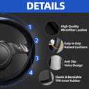 NBTEPEM 6 PCS Car Steering Wheel Cover Set, Microfiber Leather Steering Wheel Covers Universal 14.5-15 inch, Center Console Cover, Seat Belt Cushion, Cup Holder Coaster, Car Accessories Set Blue