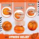 MiniInflat 6 Pcs 4'' Mini Foam Basketballs for Kids Adults, Squeeze Stress Ball Safe Soft Replacement Beach Pool Basketball for Indoor Hoop Toddler Quiet Bouncy Sport Game (Orange)