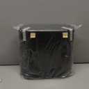 IEEK Plastic Trash Can with Press Top Lid,3.2 Gallon /12 Liter Garbage Can,Black Modern Waste Basket Thin Trash Cans for Bathroom,Kitchen,Living Room,Office and Narrow Spaces