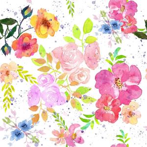 SANILA Watercolor Floral Peel and Stick Wallpaper, Multicolor Floral Contact Paper Removable Wallpaper Vinyl Self Adhesive Prepasted Decorative 17.7in x 9.84ft