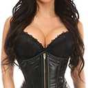 Daisy Corsets omen's Wet Look Underbust Corset W/Gold Zipper, 6X
