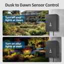 Low Voltage Landscape Transformer, 300W Outdoor Low Voltage Trams Former Waterproof, Dusk to Dawn Sensor Control, 120VAC to 12 V, 2 Outputs for Outdoor Landscape Lightings, ETL Listed (200, Watts)