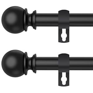 Curtain Rods for Windows 66 to 120” - 5/ 8'' Metal Heavy Duty Curtain Rods Set with Brackets - Adjustable Curtain Rod Black for Livingroom, Outdoor Patio, Bedroom(5.5-10 Feet)

ASIN: B0CGN1TS6T PRODUCT GROUP: Home 