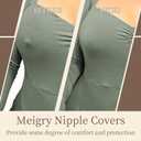 2 x Nipple Covers For Women, 2 Pairs Sticky Pasties bra, Ultra Thin Seamless Sheer Adhesive Silicone Reusable (8cm (Fits A-C Cups), Cocoa)