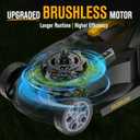 14" Cordless Lawn Mower Compatible with Dewalt 20V MAX Battery | 2-in-1 Brushless Electric Lawn Mower for Small Yards, Push Mowers with 5-Position Height Adjustment, Black (Tool Only)