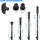 Fountain Pump Nozzle kit 8PC Mushroom Spray Head Kit for Pond Pumps - Water Fountain Nozzle Set Submersible, Black (Large)