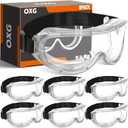 OXG Protective Safety Goggles Anti-Fog, Adjustable Chemical Splash Eye Protection Science Lab Goggles for Women Men