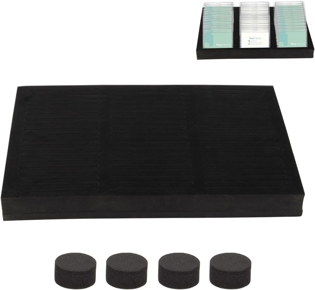 Name Badge Holder, ID Holders Badge, ID Badge Tray Organizer, Name Badge Organizer, Foam Name Badge Holder, ID Tag Name Badge Organizer, Plate ID Card Sign Decor for Desk Office School Business (2)