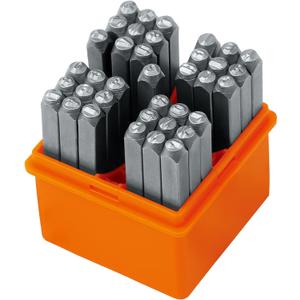 HORUSDY 37-Piece Number and Letter Stamp Set 1/8 (3mm) (A-Z & 0-9 + Love) Punch Perfect for Imprinting Metal Stamping kit, Plastic, Wood, Leather.