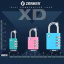 2 x XD25 3-Digit Combination Small Mini Padlock, Pink, 1-Pack