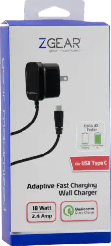 ZGear Quick Charge USB-C Wall Charger - Black