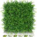 20"x20" 12pcs Grass Wall Panels, Artificial Fern Grass Backdrop with UV Protection, Fake Greenery Plant Boxwood Panels, Green Wall Decor for Outdoor Indoor Patio Garden Backyard