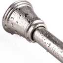 SZXIMU Spring Tension Curtain Rod 27-43 Inch, Never Rust and Non-Slip Shower Curtain Rods with Trumpet End, Nickel