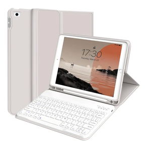 kenke for iPad 6/5th Generation Case with Keyboard 9.7 Inch 2018/2017 iPad Air 2/1, Detachable Wireless Bluetooth iPad Keyboard Case with Built-in Left Side Pencil Holder Auto Wake/Sleep (Gray)