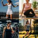 Sexy Basics Women's 5 Pack Racerback PowerFlex Tank Tops/Cotton -Spandex Stretch Color Tank Tops (L)