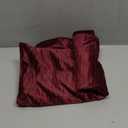 DEZENE Christmas Burgundy Red Throw Pillow Covers: 2 Pack 18x18 Inch Original Striped Velvet Square Decorative Pillow Cases for Farmhouse Couch