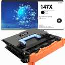147X Black High-Yield Toner Cartridge Compatible 147X W1470X Toner (with New Chip) Replacement for Enterprise M611 M612 MFP M634 M635 M636 Series Printer(1-Pack)