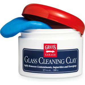 Griot's Garage Glass Cleaning Clay for Car Window, Windshield, Shower Door, Stone, Ceramic Tiles, Removes Oil, Tar, Grease, Water Spots, and More 11049, 3.5oz, Blue