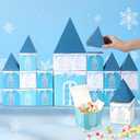 Eaasty 25 Pcs Snowflake Castle DIY Empty Advent Calendar to Fill Boxes Christmas Winter Empty Advent Calendar to Fill Box Yourself with Number Stickers for Princess Adults Kids Family Decor Gift