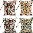 4 Pack Cute Fruit Wet Bag Waterproof Washable Reusable Wet Dry Bag for Swimsuit Clothes Cloth Diaper Travel Beach Pool Yoga Gym Toiletries Travel Beach Essentials Strawberry Orange Apple