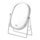 JOYOEIKON Classic Dual Sided 5X and 1X Magnifying Makeup Mirror and Tabletop Standing 360° Rotation Vanity Mirror,Desktop Cosmetic Mirror (Chrome)