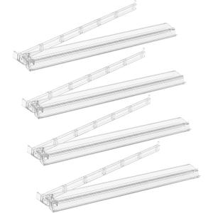 TIASUSAN Clear Mahjong Racks with Pushers(4 PCS) for 166 American Mahjong Tiles, Mahjong All-in-one Tile Rack with Pusher Combo, Accessories