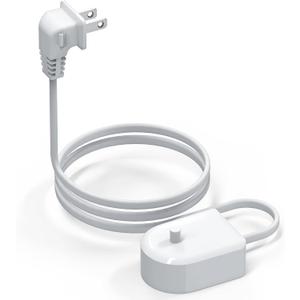 Linkidea Electric Toothbrush Replacement Charger with Right Angle Flat Plug, Space Saving 90 Degree Cord Inductive Charging Base, Compatible with Philips Sonicare 4100/5100/5300/6100/7500