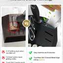 CoquusAid Knife Set, Upgrade 15 Pcs Knife Block Set with Widened Ventilated Slot, German Stainless Steel Kitchen Knives Set with Sharpener, Professional Chef Knives Set, Full Tang Ergonomic Handle